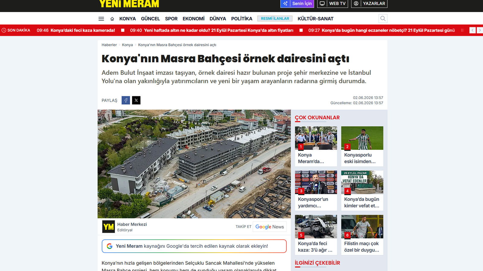 Adem Bulut İnşaat | Çeyrek Asırlık Tecrübe ve Güven - İnşaa ettiği binlerce yaşam çalışma alanı ve mutlu müşteriyle çeyrek asırdan beri şehrin lider konut vesanayi tesisi üreticisi.