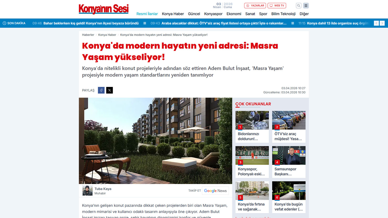 Adem Bulut İnşaat | Çeyrek Asırlık Tecrübe ve Güven - İnşaa ettiği binlerce yaşam çalışma alanı ve mutlu müşteriyle çeyrek asırdan beri şehrin lider konut vesanayi tesisi üreticisi.