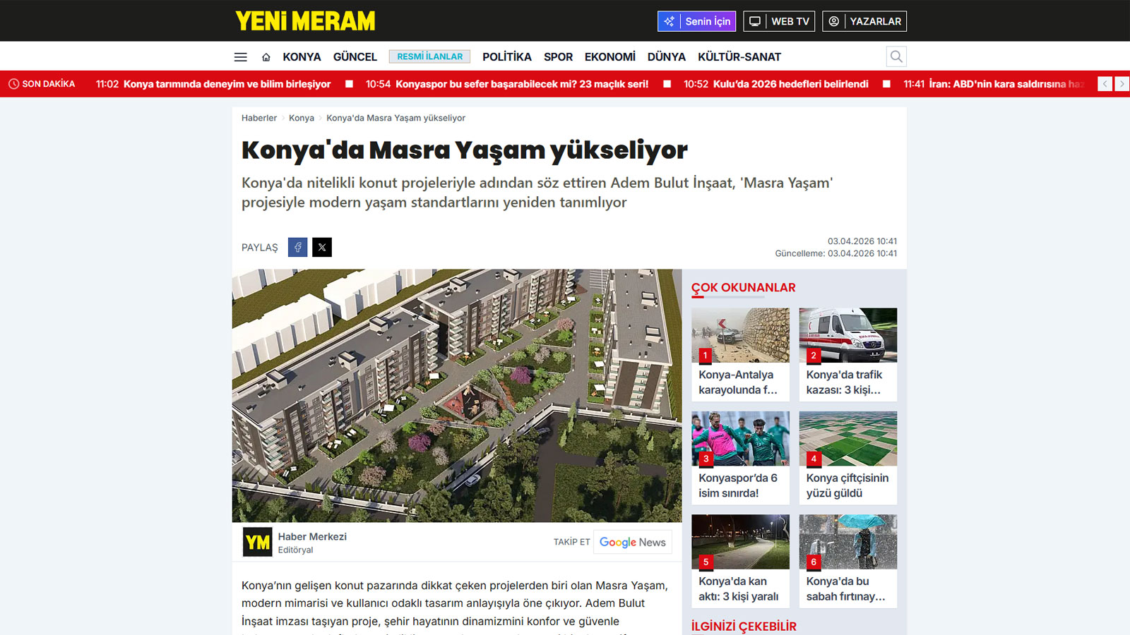 Adem Bulut İnşaat | Çeyrek Asırlık Tecrübe ve Güven - İnşaa ettiği binlerce yaşam çalışma alanı ve mutlu müşteriyle çeyrek asırdan beri şehrin lider konut vesanayi tesisi üreticisi.